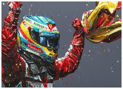 Alonso Spain 2013 | Hand Embellished Canvas Paul Oz image