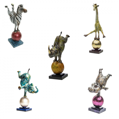 'Animals on Spheres' Series | Bronze Animal Sculptures image