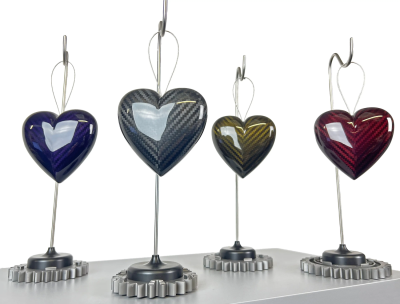 Carbon Heart with Stand | Various Colours | Carbon Art image
