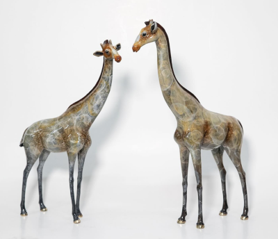 Male and Female Giraffe | Carlos And Albert Bronzes image
