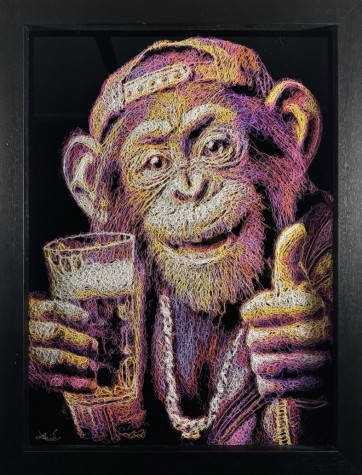 Cheers Bigears | Chimp Original | 27.5" x 35" image