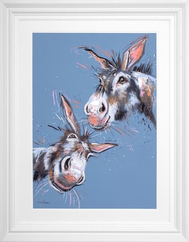 Double Donkeys | Original Pastel | Ashley Saunders image