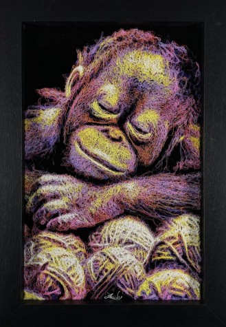 Nap Time | 20" x 27.5" Framed Original | Zalini image