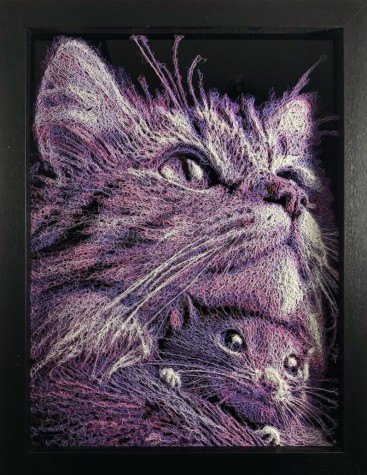 Peek A Boo | Original Cat and Mouse 27.5" x 35" | Zalini image
