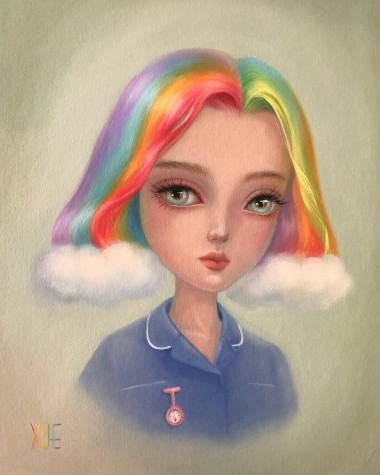 Beyond The Rainbow | Framed size: 19" X 16" | Xue Wang  image