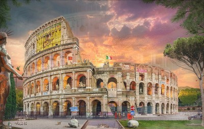 JJ Adams |  Are You Not Entertained | Colosseum Rome Limited Edition Art image