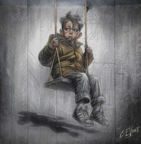 Boy on Swing | Original | Craig Everett image