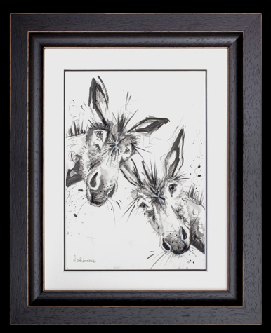 Side By Side | Original Sketch | Donkeys | Ashley Saunders image